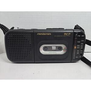Soundesign Portable AM/FM Radio ( Cassette Not Working) Model No. 4612BLK RARE